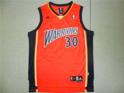 Maillot De Basket Golden State Warriors Stephen Curry 30 Engrener Orange